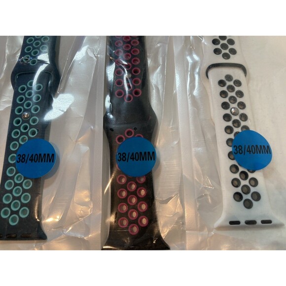 (3) Nylon Silicone Sport Bands Strap for Apple Watch SE 38/40mm - NEW - Picture 3 of 3